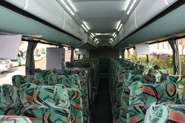 bus interior view for 59 people