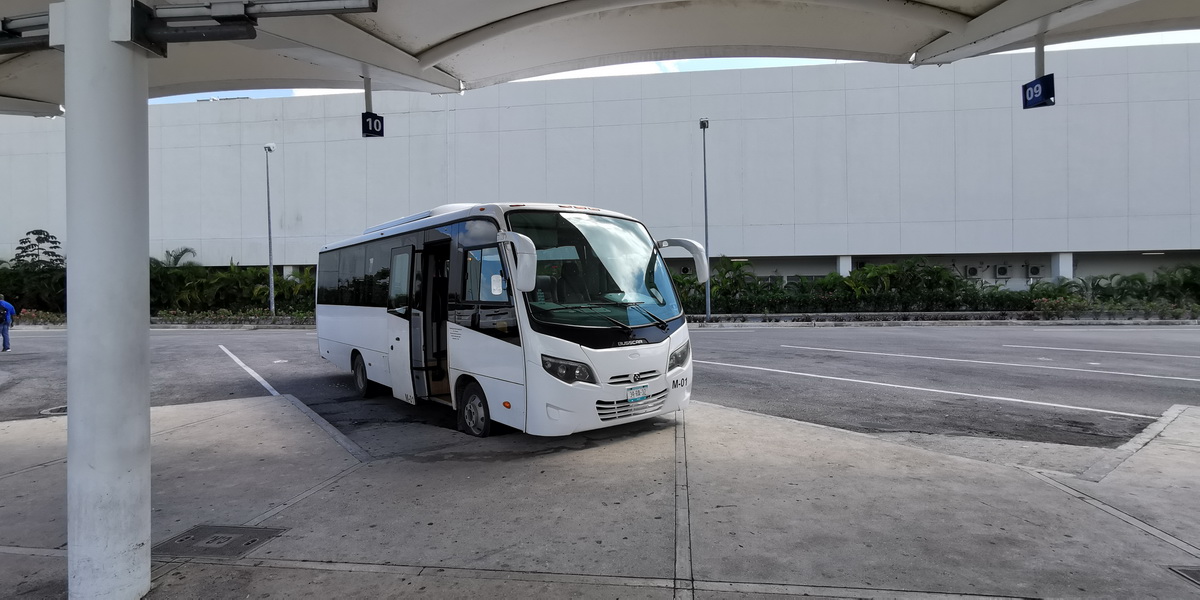 Numbered parking slots for buses, vans and limos