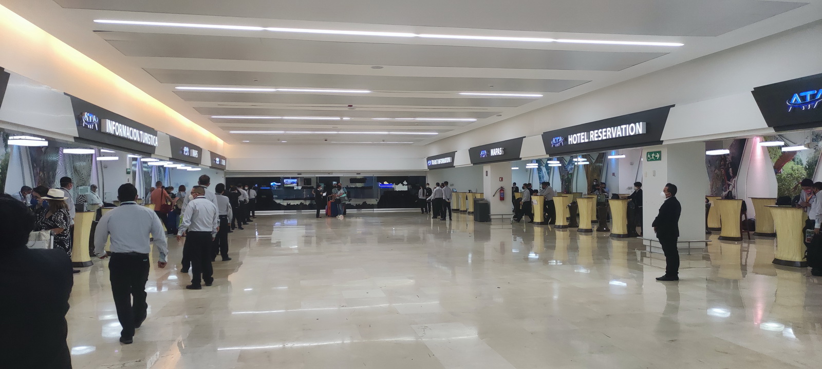 Terminal 4 arrivals area at Cancun airport